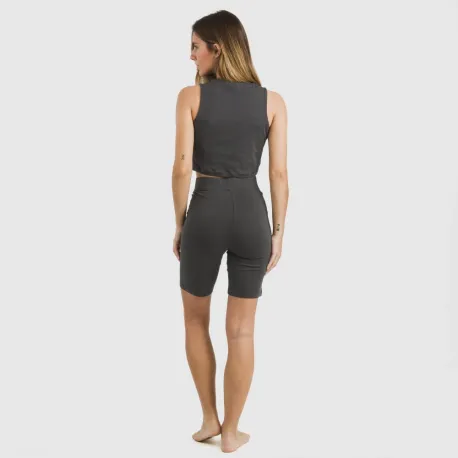 Top alças algodão desportivo liso