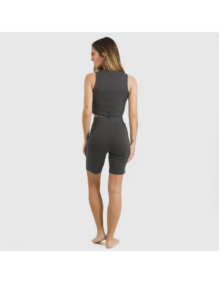 Top alças algodão desportivo liso