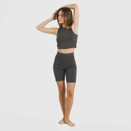 Top alças algodão desportivo liso