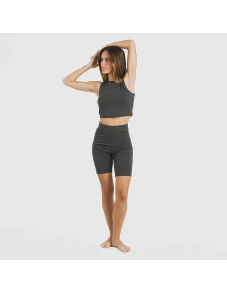 Top alças algodão desportivo liso