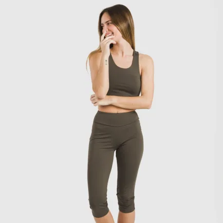 Legging midi desportivo técnico liso