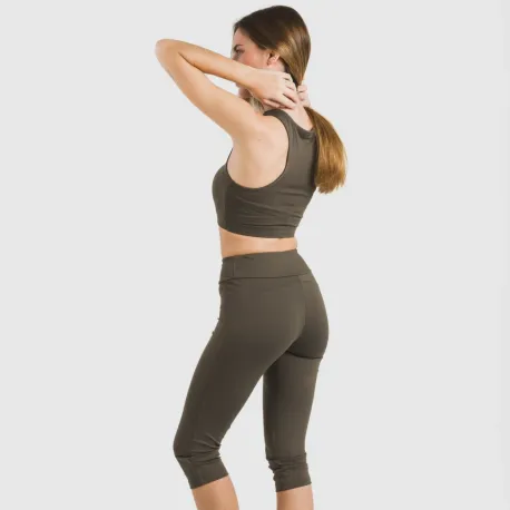 Legging midi desportivo técnico liso