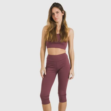 Legging midi desportivo técnico liso