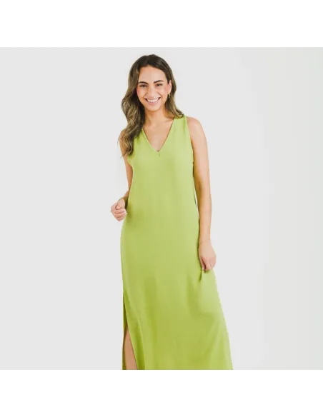 Vestido comprido alças bambula liso Vestido comprido alças bambula liso