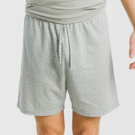 Pijama curto algodão homem Sassy verde