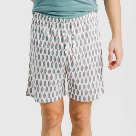 Pijama curto algodão homem Arpani verde francês