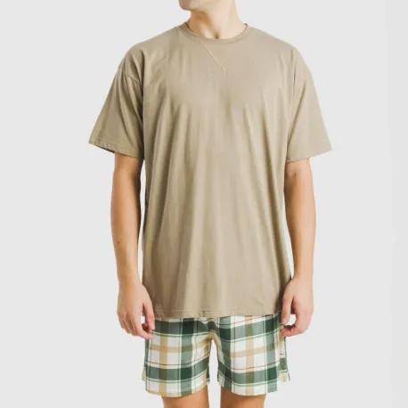 Pijama curto algodão homem Cuadro Noric arena