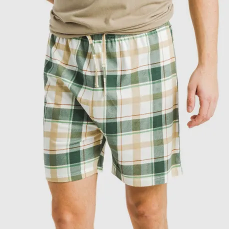 Pijama curto algodão homem Cuadro Noric arena