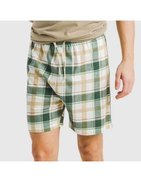 Pijama curto algodão homem Cuadro Noric arena