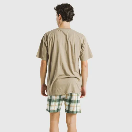 Pijama curto algodão homem Cuadro Noric arena