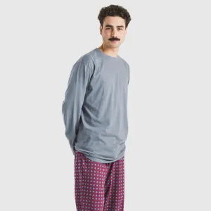 Pijama algodão homem Gladiolo azul indigo 2