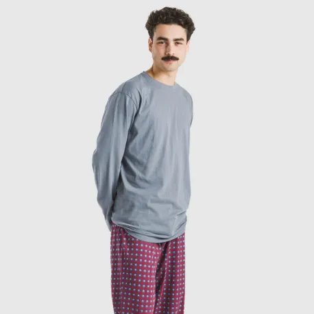 Pijama algodão homem Gladiolo azul indigo