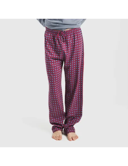 Pijama algodão homem Gladiolo azul indigo Pijama algodão homem Gladiolo azul indigo