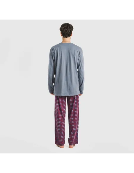 Pijama algodão homem Gladiolo azul indigo Pijama algodão homem Gladiolo azul indigo