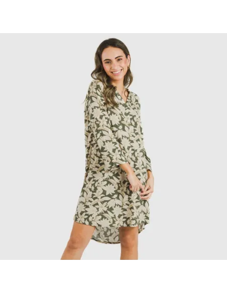 Túnica viscosa Charamo verde caça Túnica viscosa Charamo verde caça