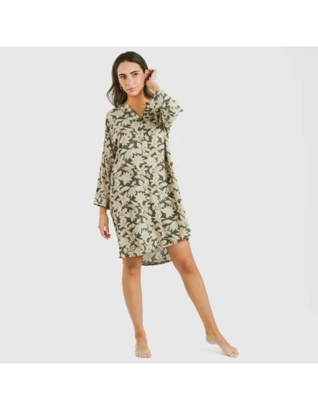 Túnica viscosa Charamo verde caça Túnica viscosa Charamo verde caça