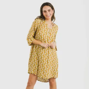 Túnica viscosa Calsita mostarda