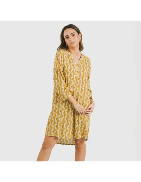 Túnica viscosa Calsita mostarda Túnica viscosa Calsita mostarda