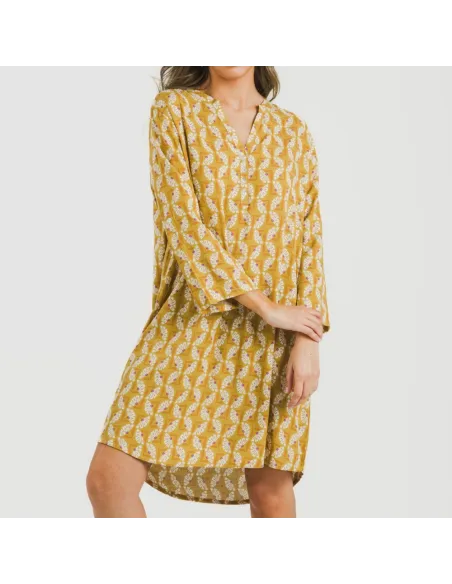 Túnica viscosa Calsita mostarda Túnica viscosa Calsita mostarda