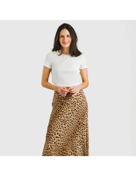 Saia midi viscosa bambula Leo Saia midi viscosa bambula Leo