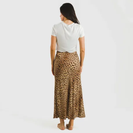 Saia midi viscosa bambula Leo