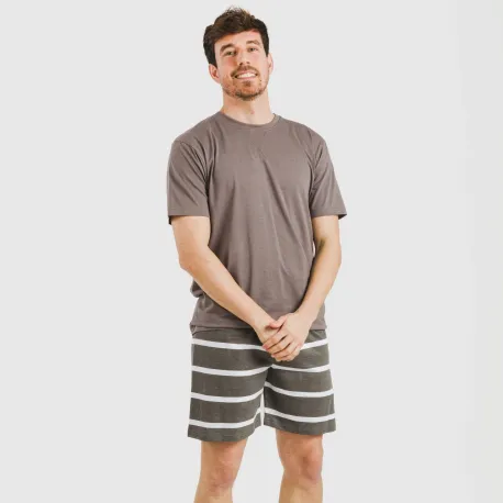 Pijama curto algodão homem Raya Nit New topo