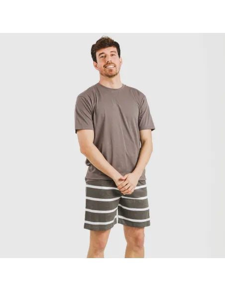 Pijama curto algodão homem Raya Nit New topo