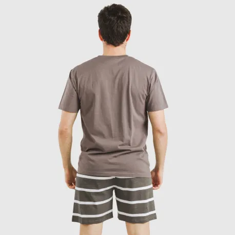 Pijama curto algodão homem Raya Nit New topo