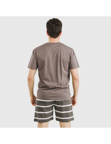 Pijama curto algodão homem Raya Nit New topo