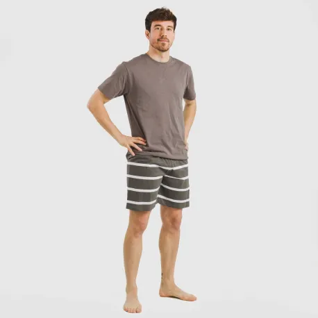 Pijama curto algodão homem Raya Nit New topo