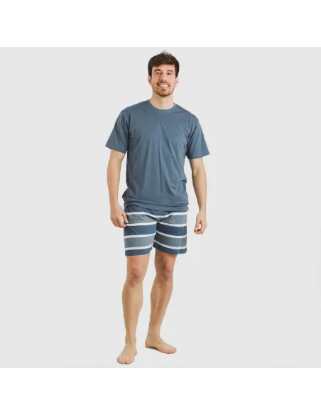 Pijama curto algodão homem Raya Alejo azul