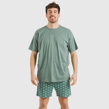 Pijama curto algodão homem Dawin verde