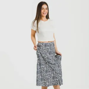 Saia midi viscosa bambula Aladero azul 2