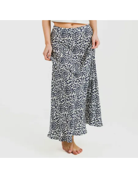 Saia midi viscosa bambula Aladero azul Saia midi viscosa bambula Aladero azul