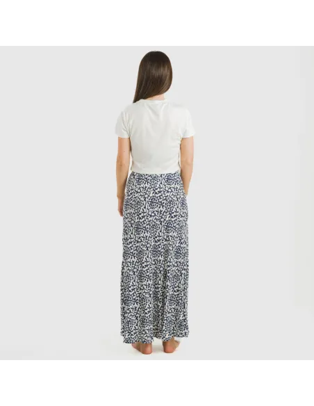 Saia midi viscosa bambula Aladero azul Saia midi viscosa bambula Aladero azul