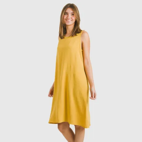 Vestido curto alças bambula liso