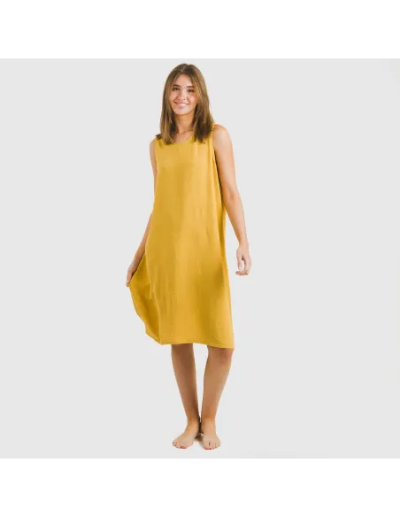 Vestido curto alças bambula liso Vestido curto alças bambula liso
