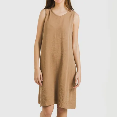 Vestido curto alças bambula liso