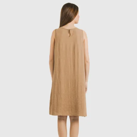 Vestido curto alças bambula liso