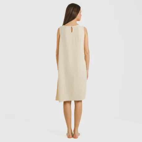 Vestido curto alças bambula liso