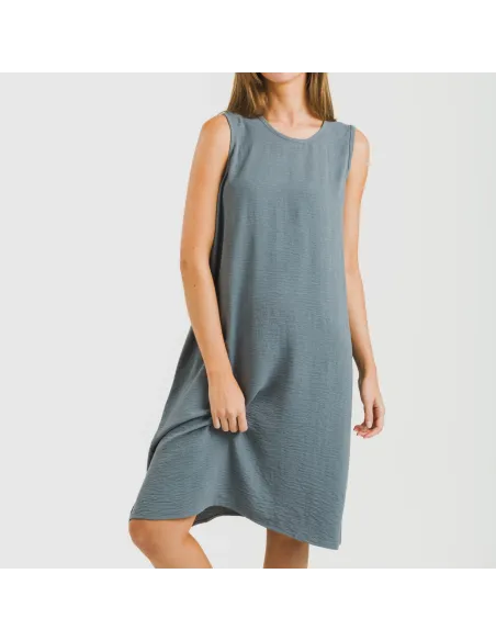 Vestido curto alças bambula liso Vestido curto alças bambula liso