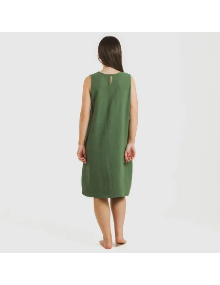 Vestido curto alças bambula liso Vestido curto alças bambula liso