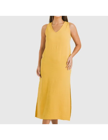 Vestido comprido alças bambula liso Vestido comprido alças bambula liso