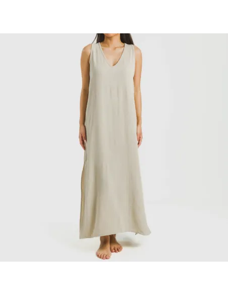 Vestido comprido alças bambula liso Vestido comprido alças bambula liso