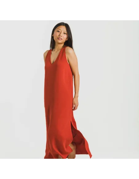 Vestido comprido alças bambula liso Vestido comprido alças bambula liso