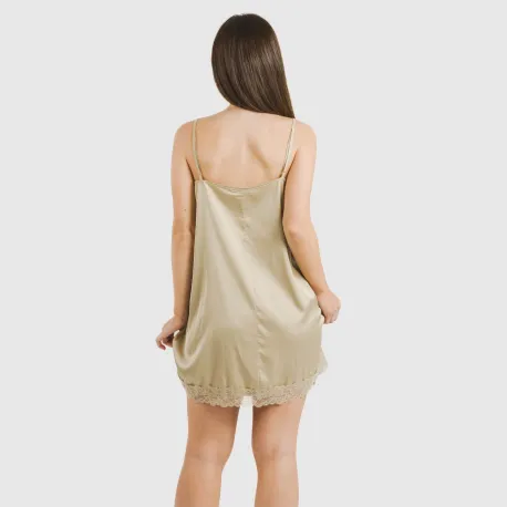 Camisa de dormir curta Saten Friday liso