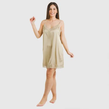 Camisa de dormir curta Saten Friday liso