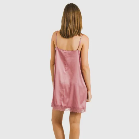 Camisa de dormir curta Saten Friday liso