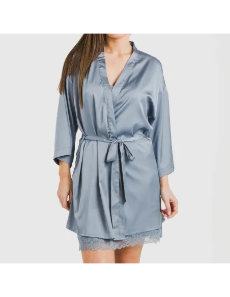 Roupão curto mulher Saten Friday liso Roupão curto mulher Saten Friday liso