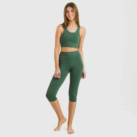 Legging midi desportivo técnico liso